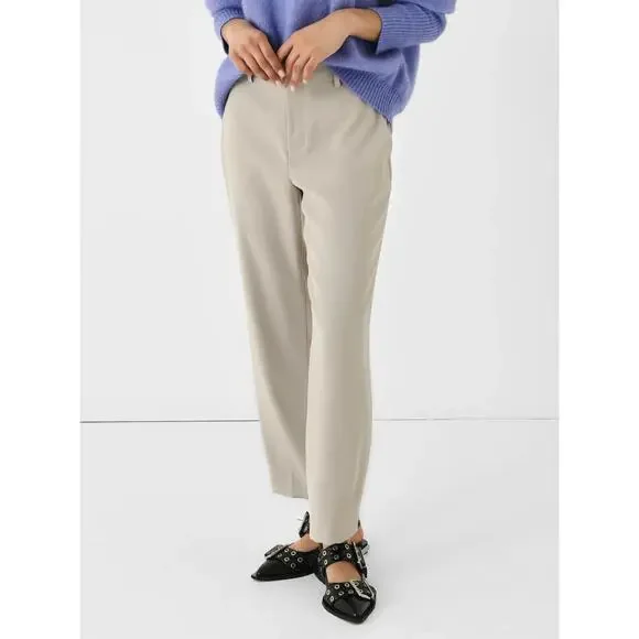 Vince Tailored Straight Pants Women's 12 Sepia Crepe Fit Slash Pockets NWT $345